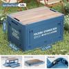 Folding Multi-door Camping Storage Box with Wooden Lid
