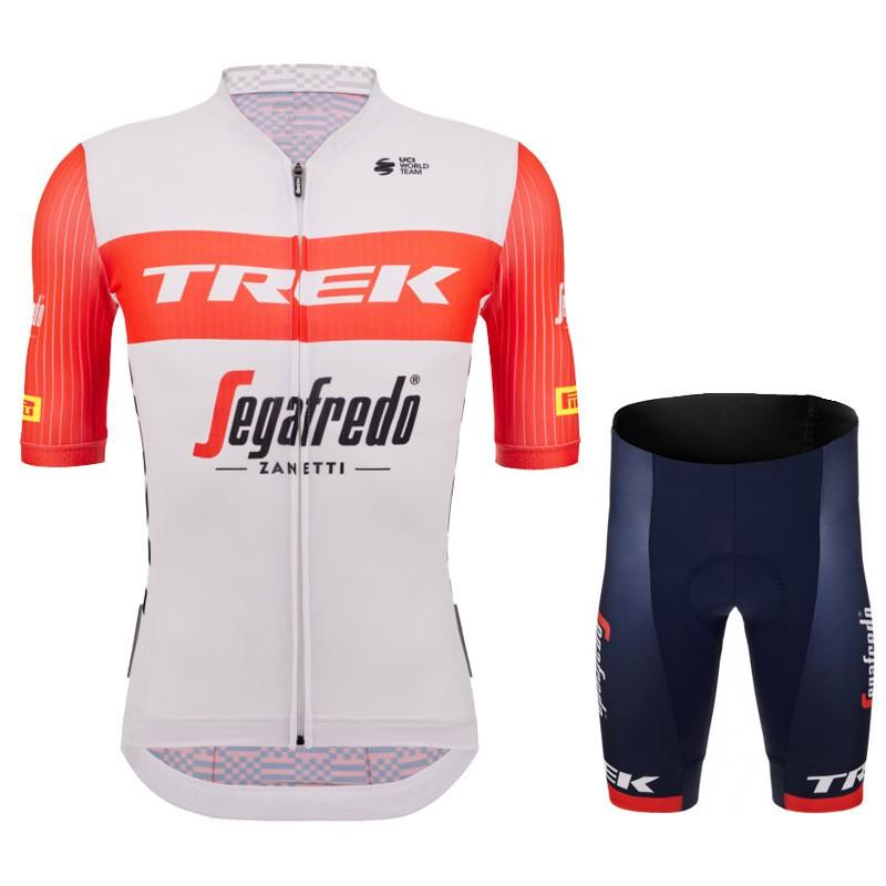 Mens Cycling Jersey Bib Shorts Set Breathable Quick-Dry Short Sleeve Bike Outfit Road Mountain Biking