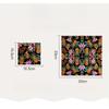 Pineapple Party Napkins, 33cm 2-Ply Black Background with Colorful Tropical Fruits & Flowers, Symmetrical Kaleidoscope Print for Holiday Summer Decor