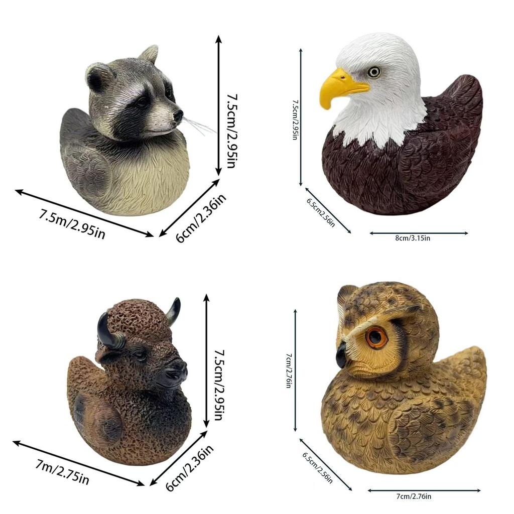 Meraviglie della Fauna Selvatica Collezione Anatre Statuette in Resina Regalo Per Amanti della Natura