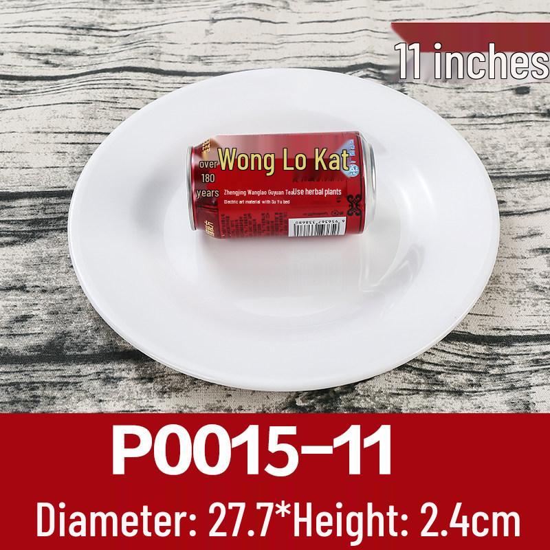 White Melamine Plastic Round Plate for Catering and Restaurant Dining