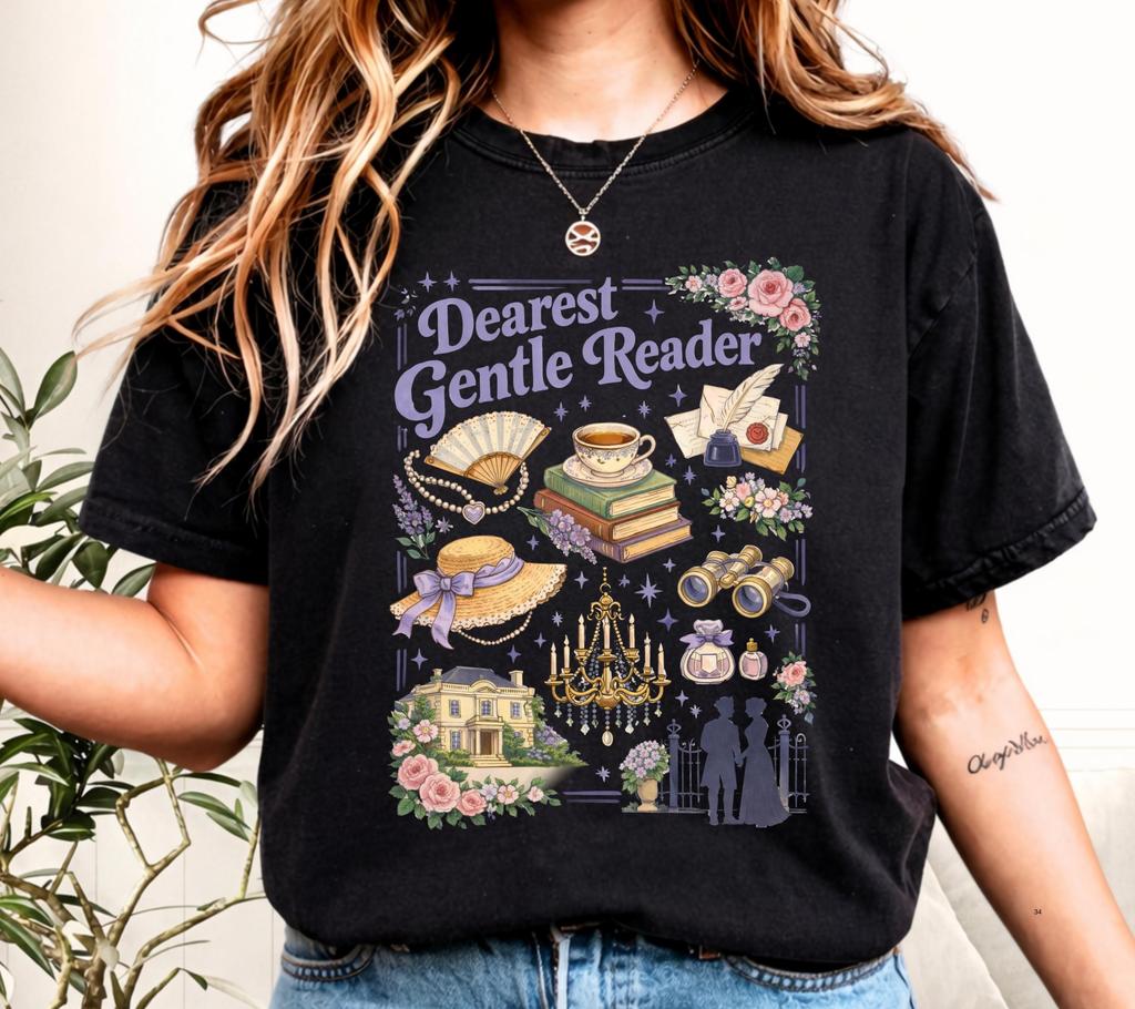 Plus Size Summer Womens Dearest Gentle Reader TShirt Cotton Breathable Stylish Versatile Street Style Oversized