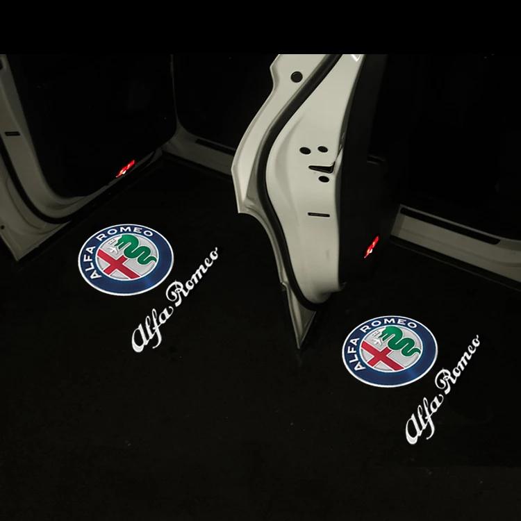 

2026 Hot Alfa Romeo 2pcs For Alfa Romeo 159 LED Car Door Welcome Light Projector Logo for Alfa Romeo 159 Mito Stelvio Brera Spid