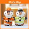Fluffy Penguin Soft Plush Toy Police And Firefighter Doll For Kid Charm Backpack