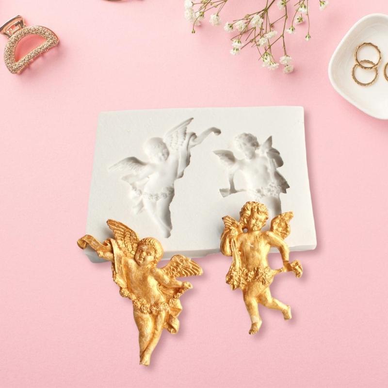 Figurka Anioła 3D Silikonowe Formy na Świece Rzeźba Artystyczna Silikonowe Formy do Świec Mydła Żywicy Epoksydowej Dekoracja Gipsowa