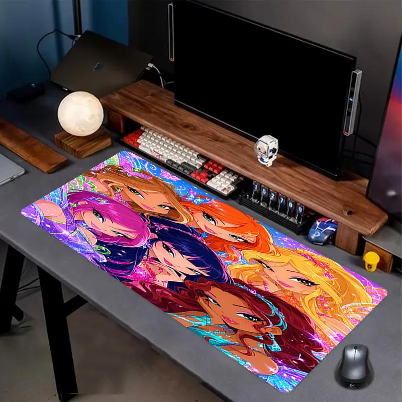 Winx Club Theme Mouse Pad, Non Slip Rubber Base, Multifunctional Office & Home Decor, Perfect for Workspace Personalization.