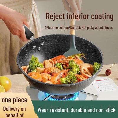 5-lagige, antihaftbeschichtete Bratpfanne aus medizinischem Druckgussstein – universell für den Herd geeignet und verdickt für das Kochen im Haushalt