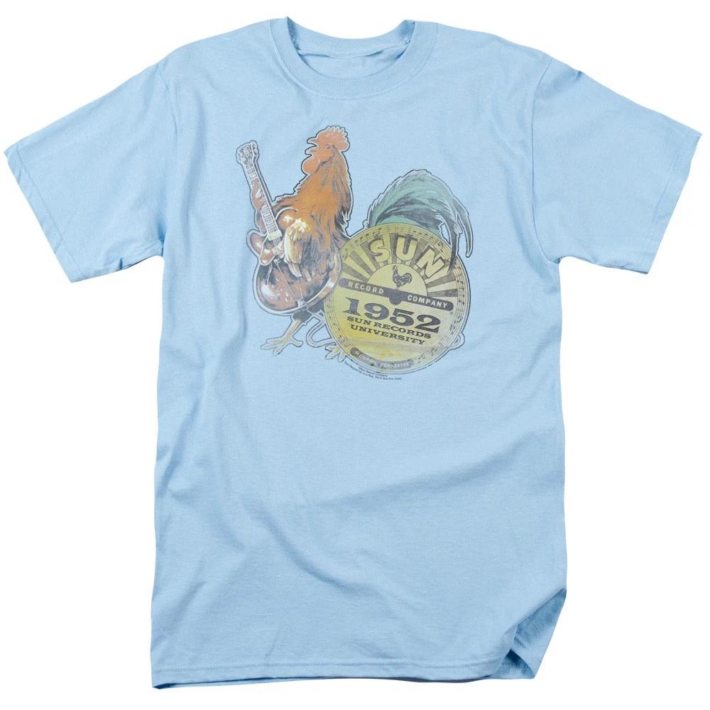Sun Records - Rockin Rooster -  Unisex Short Sleeve Children s T-shirt - Blue 110