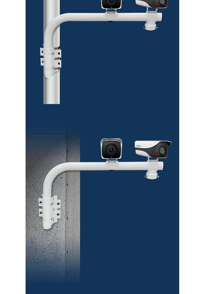 ZSX4100 Outdoor Monitoring Bracket, Swivel Wall/Pole Mount with 42mm Tube and 100CM Horizontal Arm