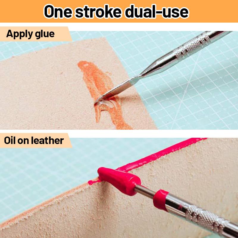 25mm DIY Leather Dual Double Head Edge Oil Gluing Dye Painting Pen Applicator Stick Speedy Paint Roller Tool LeatherCraft Tools