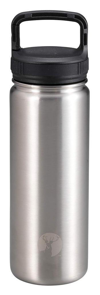 Captain Stag Sports Direct Drinking Double Stainless Steel Bottle with Vacuum Hot and Cold HD Carabiner Product 75mm Outer Diameter X 250mm Height