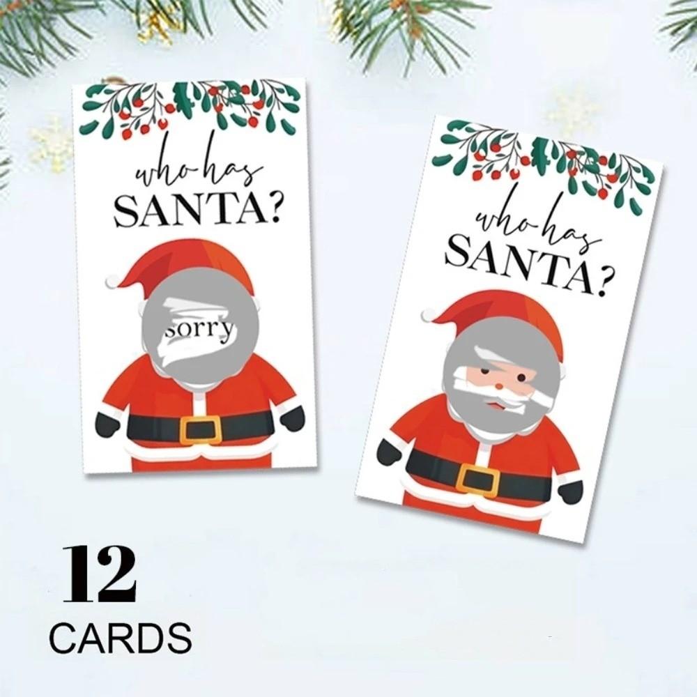 Paper Scratch Off Cards Non-Cash Prize Draw Xmas Interactive Game Cards New Year Celebrations