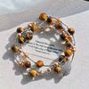 Maillard Natural Boutique Tiger's Eye Stone Imitation Tahitian Pearl Various Wearing Methods Sweater Chain Collarbone Chain Necklace