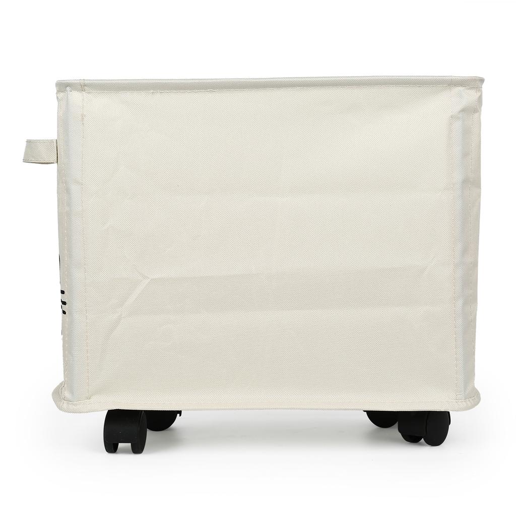 Under Desk Storage Basket with Wheels Mobile Office Organizer Rolling Cart for Workstation Bag Holder