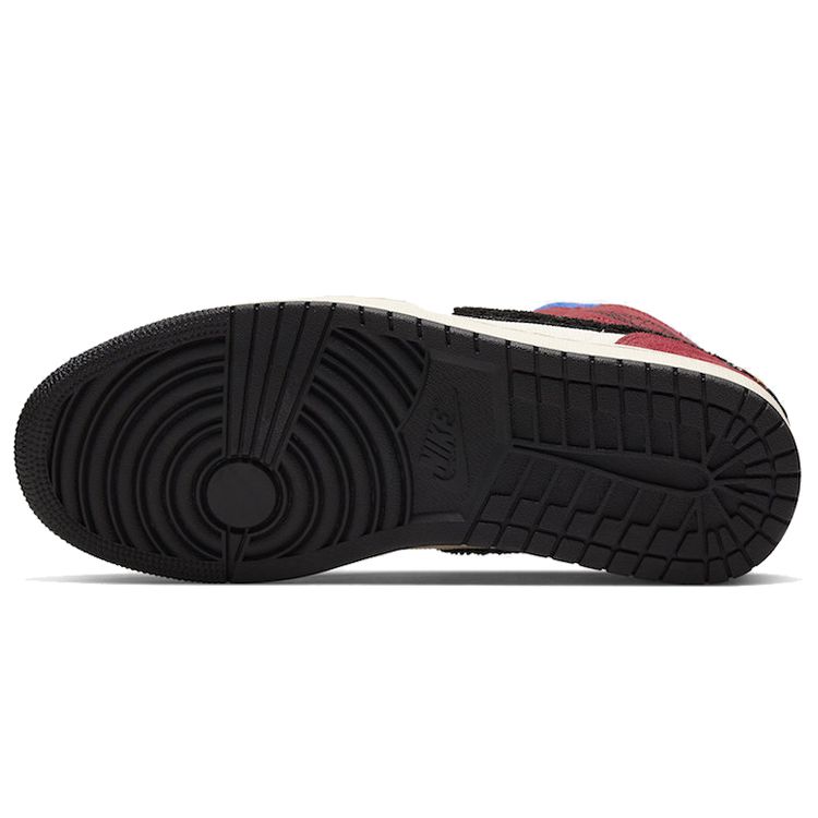 The Great x Air Jordan 1 Mid Fearless Erkek Spor Ayakkabı Çok Renkli Muslin Varsity-Kırmızı CU2805-100 Mavi