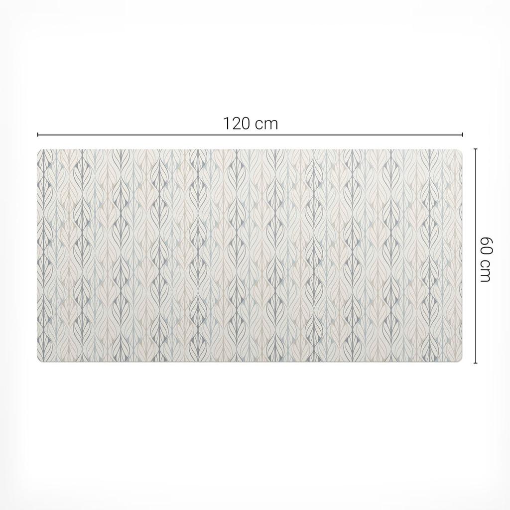 Modern Protective Keyboard Mat Leafy Retro Pattern 120X60 Cm