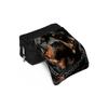Dog Rottweiler Pattern Double Flip Fabric 3D Pencil Pouch Unisex Best Gift for School & Office Use Children