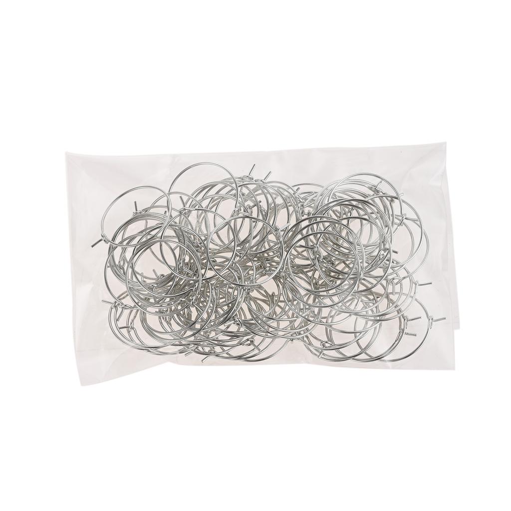 100pcs Iron Rings Making Wine Glass Charm Favors 20/25/30/35mm Diameter DIY Cup Card Labeling Hoop Drinking Recognizer Buckle