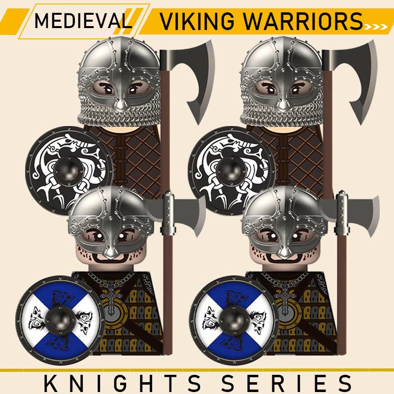 Medieval Military Knights Series Building Blocks Castle Army Soldier Figures Shield Sword Accessories Warrior Bricks Gifts Toys