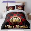 Eintracht Frankfurt Custom Name Pattern Bedding,Quilt Set Quilt Cover Pillowcase Home Birthday Gift(1 * duvet cover + 2 * pillowcase, without core)