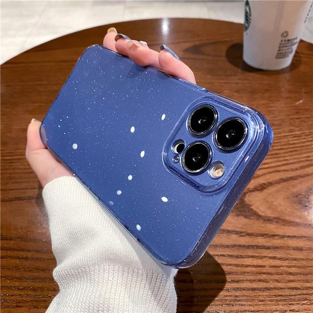 

Сияющий блестящий противоударный чехол для телефона Iphone 14 13 11 12 Pro Max Xr Xs Max 13pro, мягкий силиконовый бампер, защитный чехол для линз For iPhone 14Plus