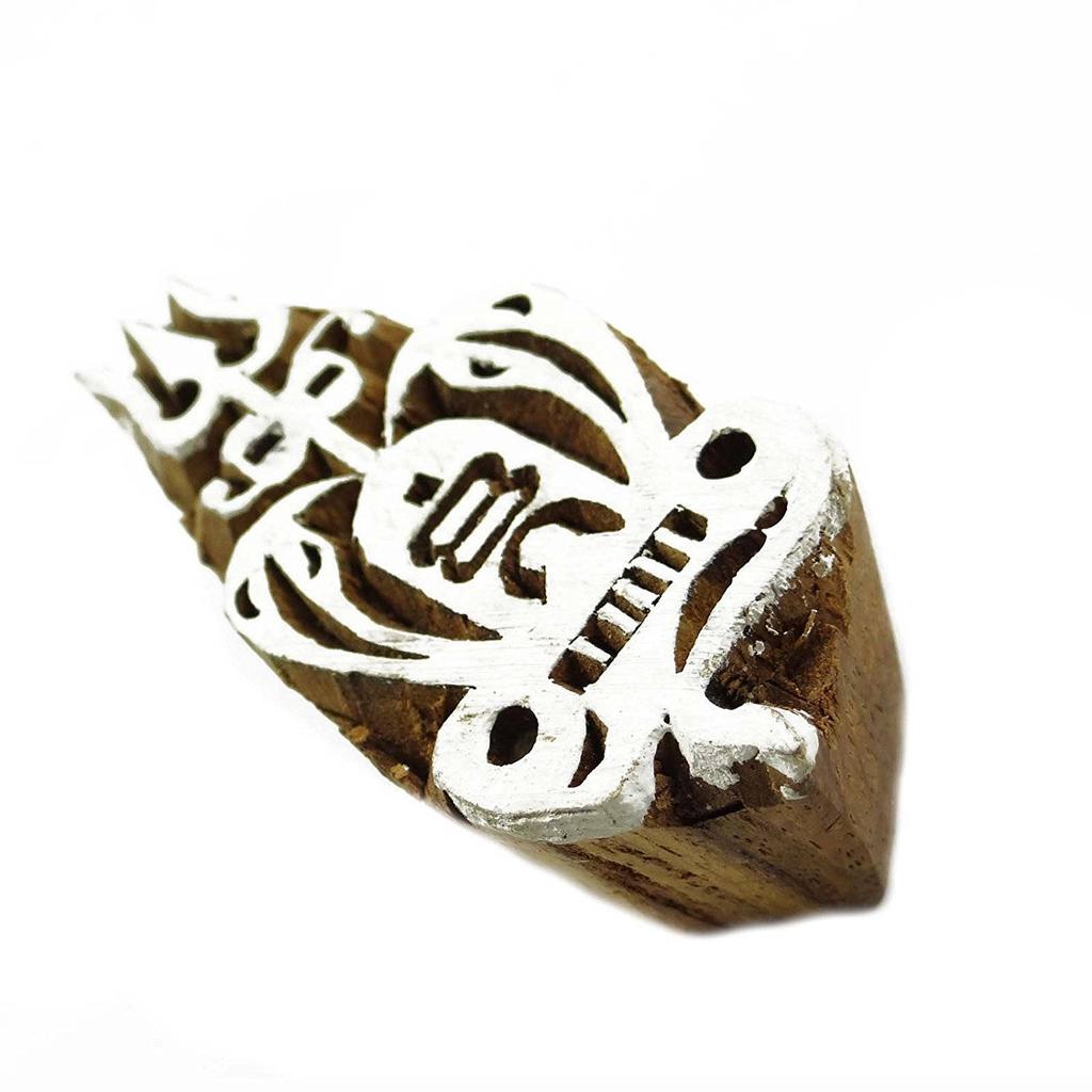 Shilling Pattern Printing Block Fine Art Textile Wooden Stamp On Apparel