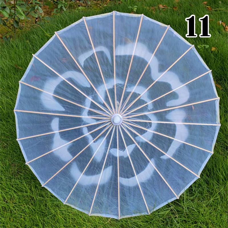 Dai Dance Stage Performance Umbrella Chinese Style Classical Dance Umbrella Jasmine Flower Pattern Hanfu Qipao Show Props Craft