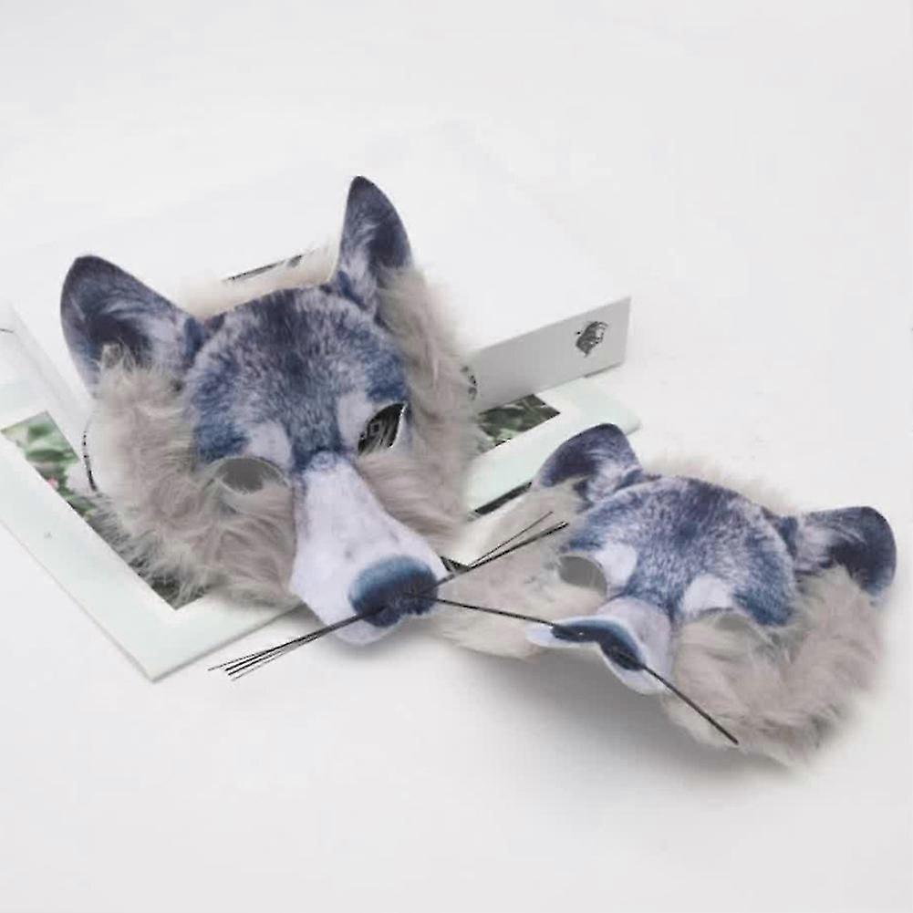 1 Stück Tier Wolf Maske für Jeden, Universal für Halloween Party Treffen Unisex Tier Gesichtsmaske, Wolf, Einheitsgröße