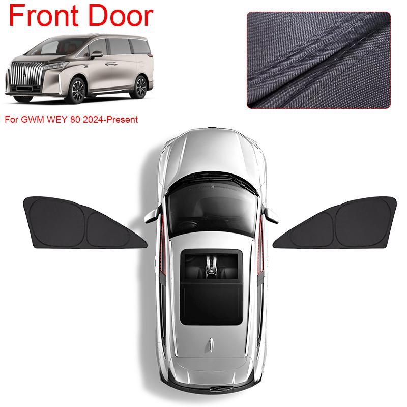 Car Black Windows Privacy Sunshade For GWM WEY 80 2024-Present Auto Anti-UV Heat Insulation Protect Cover Interior Accessories
