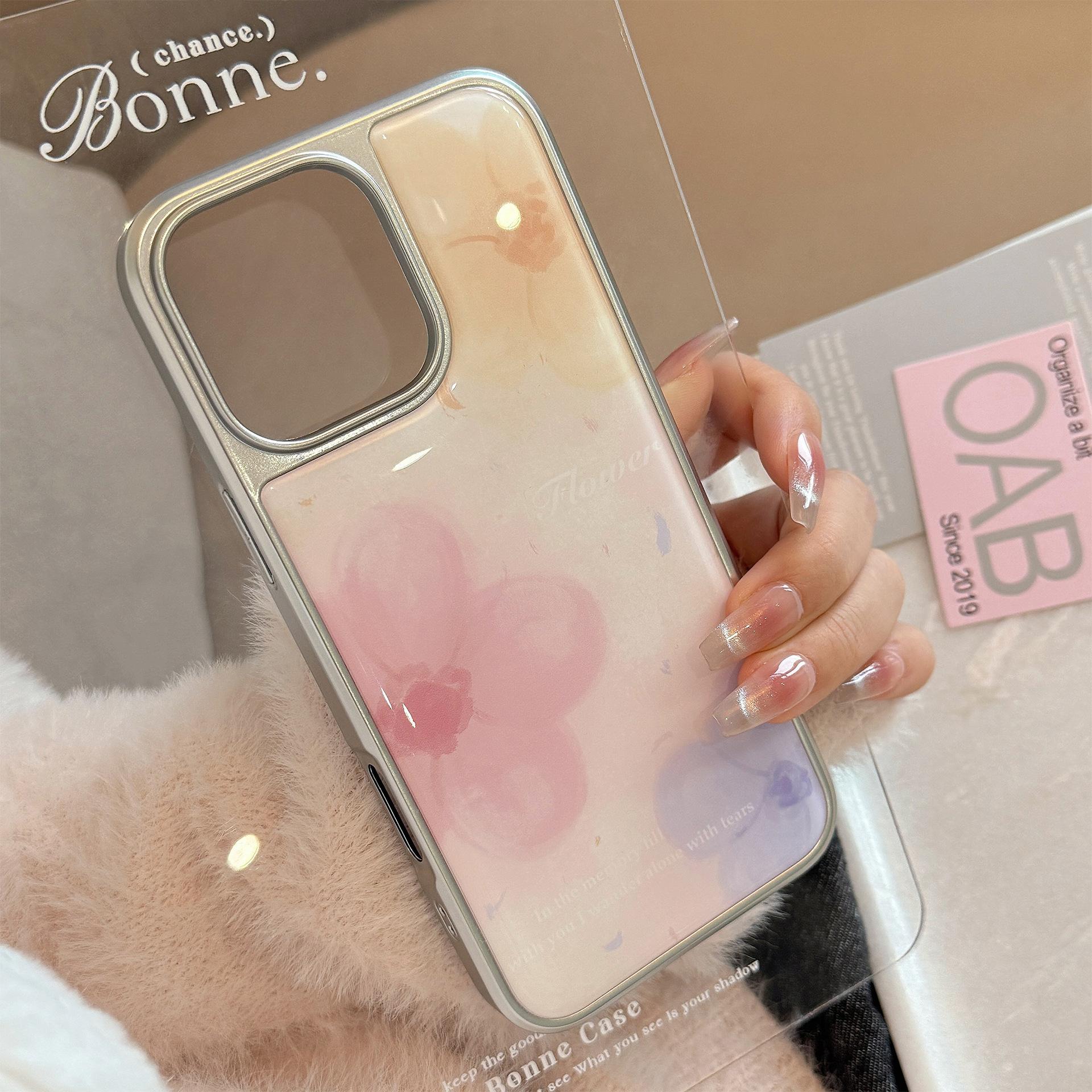 

Весенние Ins Акварельные цветы Подходит для 16 Apple 15pro Max Чехол для мобильного телефона Iphone 14 Капля клея 13 Huawei 15 Samsung S25ULTRA