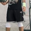 Li-Ning Badfive Series Logo Letter Color Block Quick-Dry Straight Basketball Shorts Men Shorts Black AAPT033-3