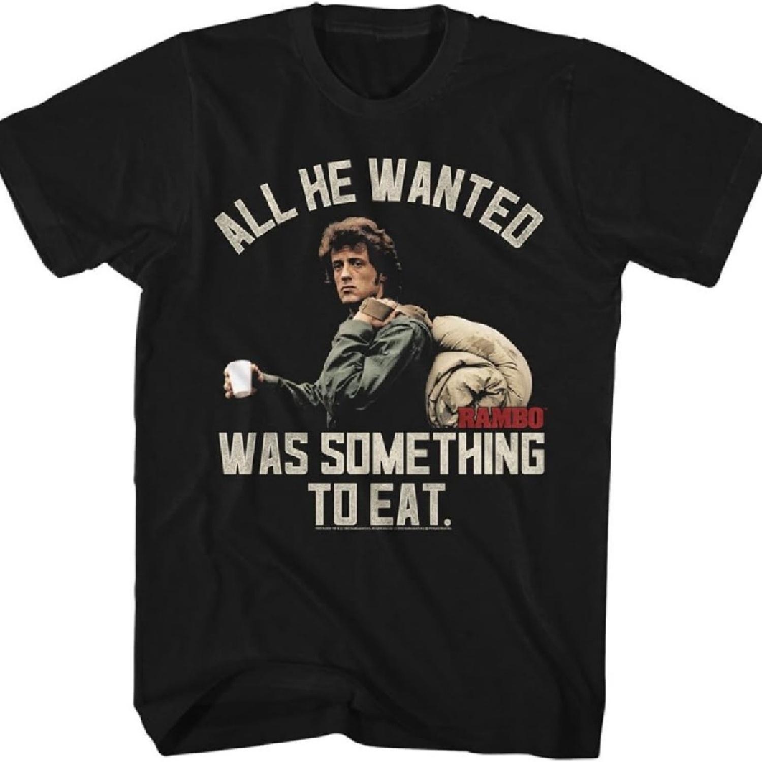 

American Classics Rambo All He Wanted Sylvester Stallone Adult T-Shirt XXXXXL