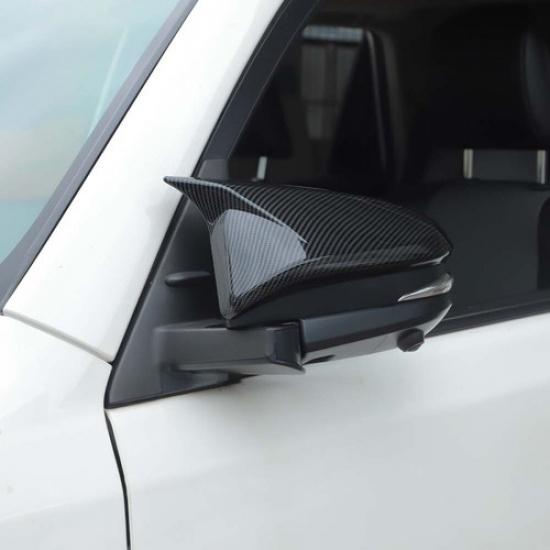 Carbon Fiber Horn Wing Style Door Mirrors Cover Trim for 4runner 14+ Accessories