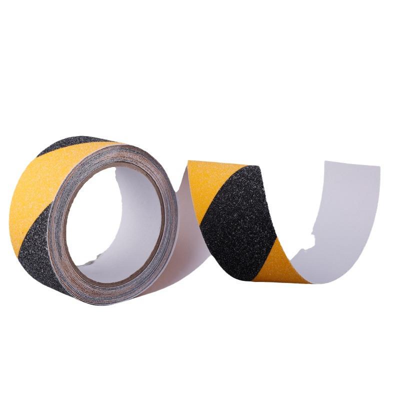 Black & Yellow Wear-Resistant Frosted Anti-Slip Tape for Stairs and Floors