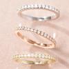 Elegant Pavé Diamond Ring: Versatile, Dazzling, and Stylish. Perfect for Stacking or Wearing Solo, This Piece Embodies Light Luxury and Fashion.