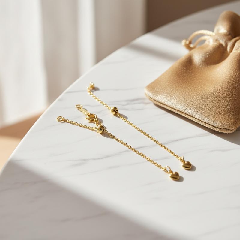 Metal Adjustable Extension Chains 1Pcs for DIY Bracelet Necklace Connectors Extend Your Jewelry Length Ideal for Handmade Gifts