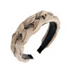 Twisted Knotted High Cranial Hair Hoop Soft Fabric Braided Hairband Rhinestone Headband  Daily Use