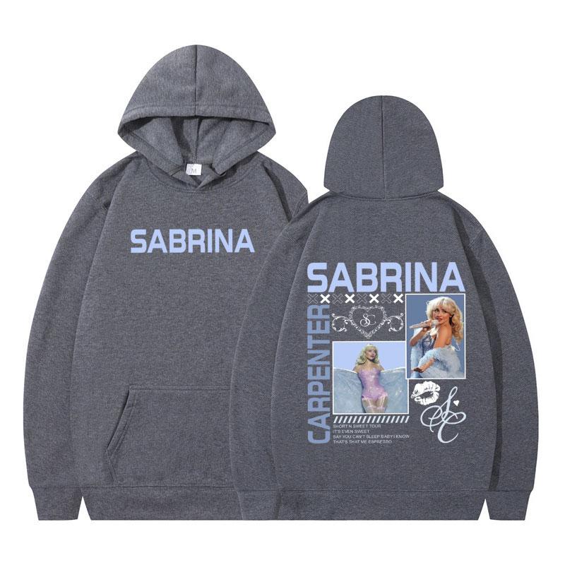 Sabrina Carpenter 2025 Tour Vintage Graphic Pullover Men Women Fashion Tracksuit Long-sleeved Thick Casual Aesthetics Hoodie Top