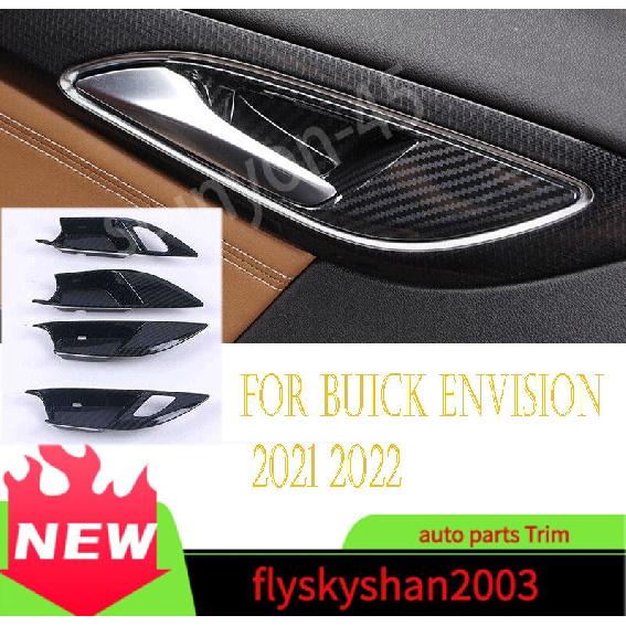 For Buick Envision 2021 2022 ABS Carbon inner door bowl handle cover trim 4PCS