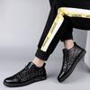 Herrskor Hög Kvalitet Äkta Läder Herr Ankelstövlar Mode Svart Krokodilmönster Herrstövlar Nyaste Designers Lyxiga Skor