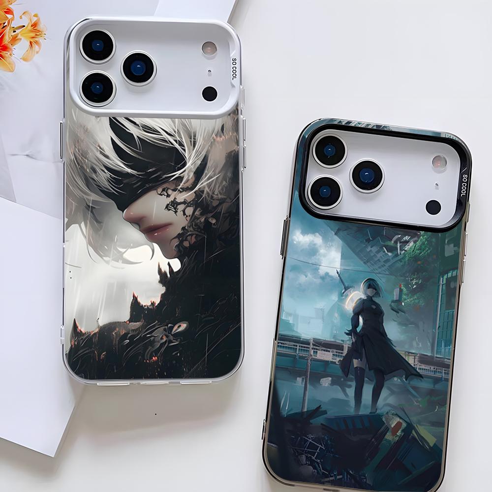 Nier Automata Game Phone Case For IPhone 17 Pro Max 16 Pro Max 15 14 13 11 12 Mini Xs X Xr 7 8 Plus Se Color Silver Cover