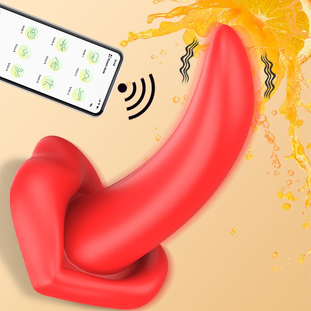 APP Small Vibrator Tongue Licking Vibrating Clitoral Stimulation Sex Toy 10 Vibating Modes G Spot Female Masturbator Sex Product