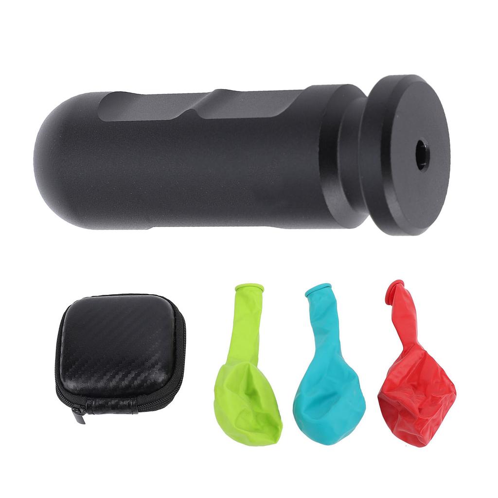 Ear Equalization Training Tool Aluminum Alloy Lightweight Ear Pressure Balance Training Tool with 3 Balloon Black