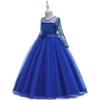 Flower Girl Princess Dress For Weddings Summer Kid Formal Bow Long Gown For School Evening Party Children New Year Cloth LP-227