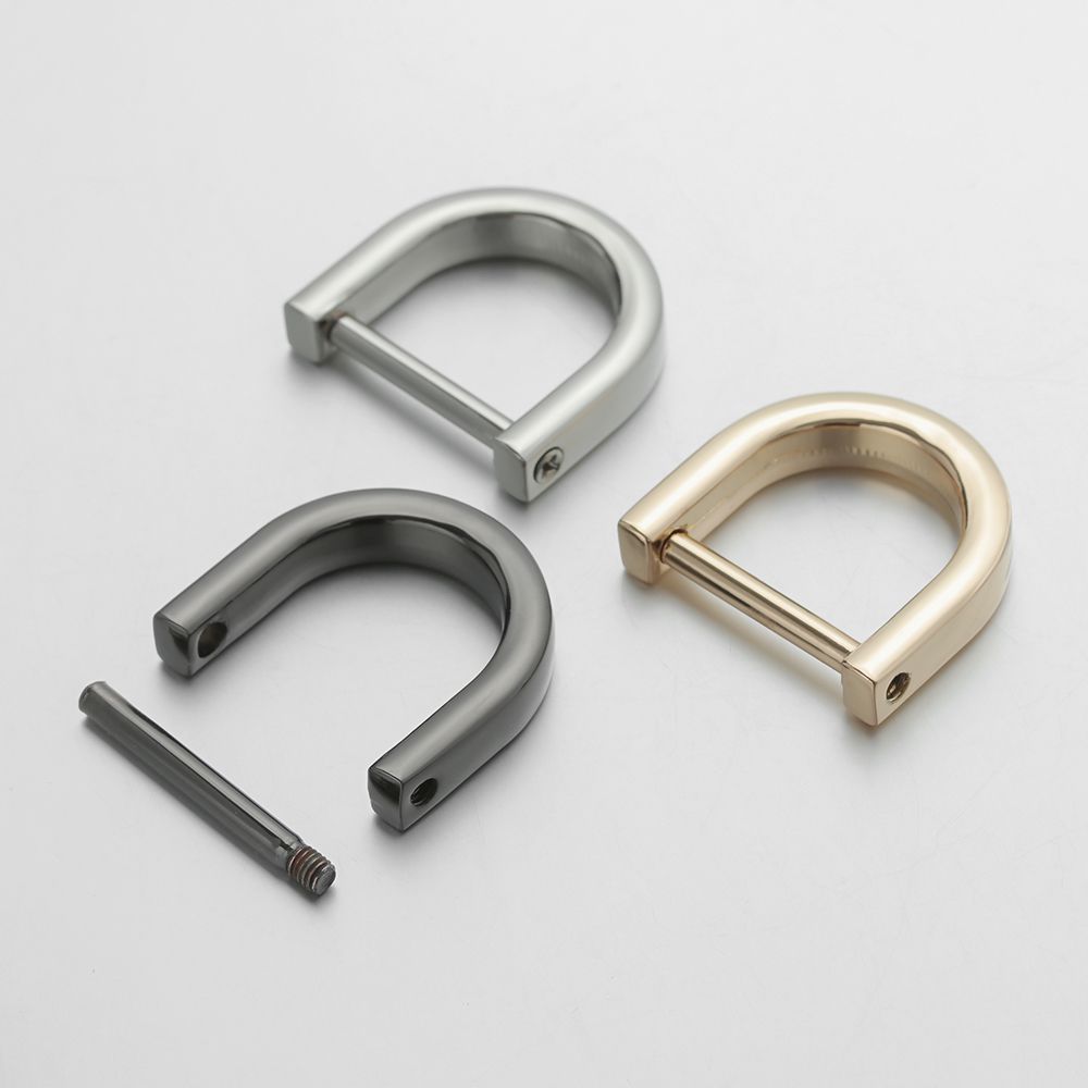1PCS Metal Belt Handle Bag Strap Accessories Shoulder Webbing Buckle Open Screw Clasp Leather Craft D Ring Buckle