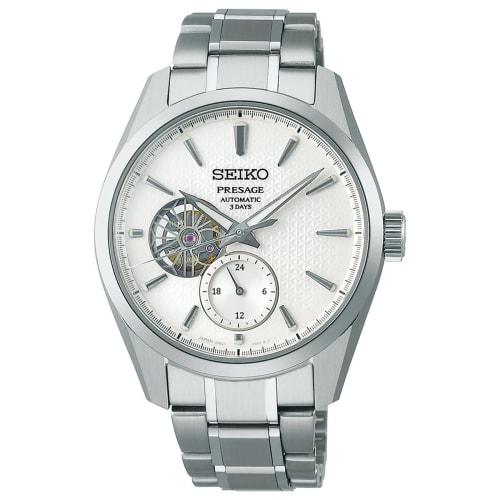 

PRESAGE SEIKO Men s Automatic Watch, Prestige Line SARJ001 Sharp Edged Series, Open Heart, Exclusive to Core Shops