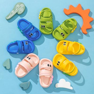 Dinosaur Cool Slippers Boys and Girls Summer New Beach Shoes Cute Cartoon Soft-soled Classmates Boys and Girls Hole Shoes