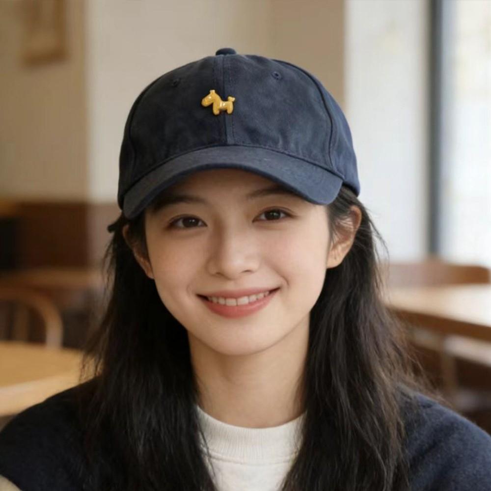 Embroidered Peaked Cap Large Head Circumference Sun Hat Korean Style Baseball Cap  Men Women
