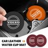2pcs Car Cup Coaster High Quality Colorful Non Slip Pad Parts For Volvo XC90 V90 V60 V40 S80 S60 S90 C40 XC60 XC40 V70 XC70