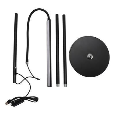 Lampadaire LED 3 Températures de Couleur 3000K 6000K 10 Niveaux de Luminosité Lampe sur Pied à Col de Cygne Œil